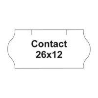 Etikety Contact- 26×12 biele